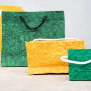 green, yellow plantable seed paper bags